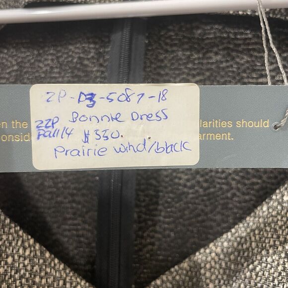 Zac Posen Bonnie Dress Formal Shiny Wind Black Fluted Scoop Neck Sz 22P NEW NWT - Picture 3 of 8